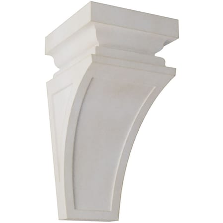 Ekena Millwork 6"W x 6 3/4"D x 12"H Large Nevio Wood Vintage Decor Corbel, Chalk Dust White CORWD06X06X12NEWH